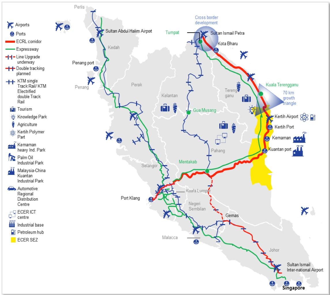 kaart east coast malaysia