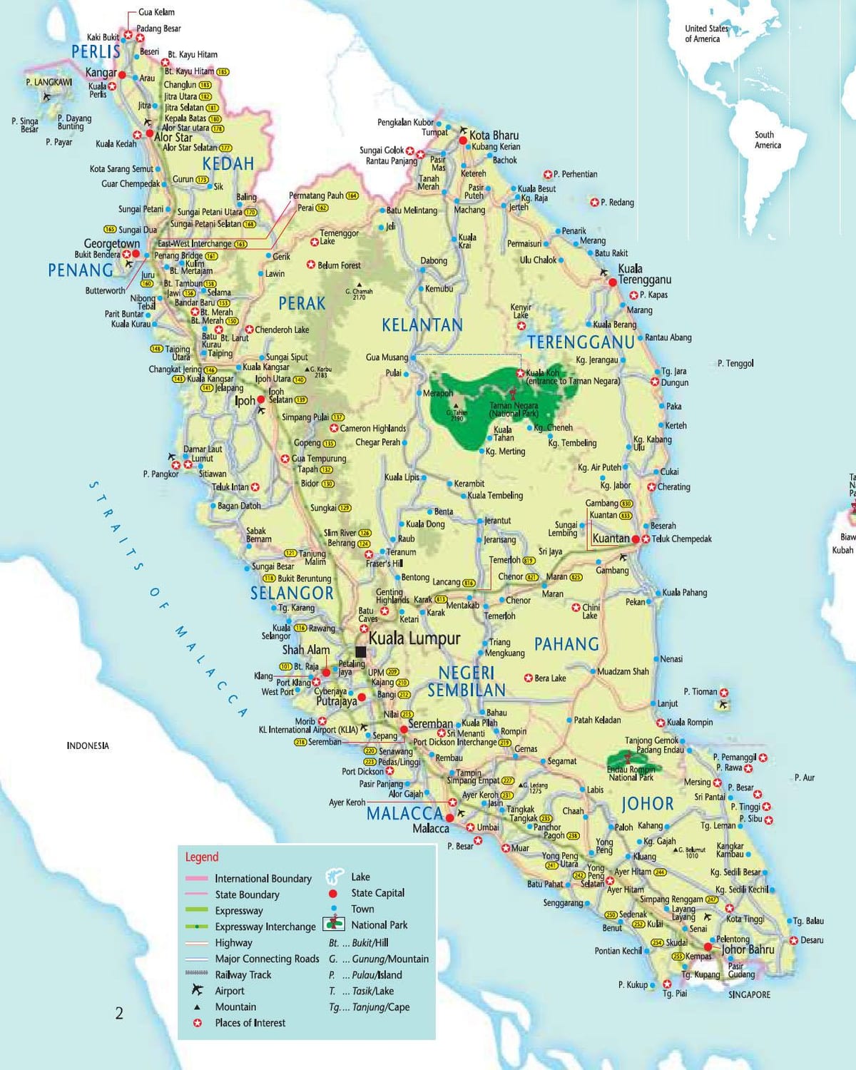 kaart, map suunas, malaisia
