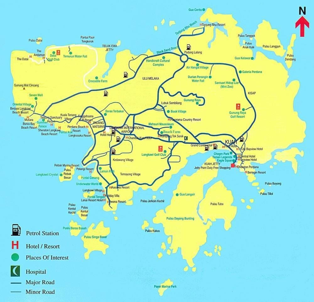 kaart malaisia ja langkawi