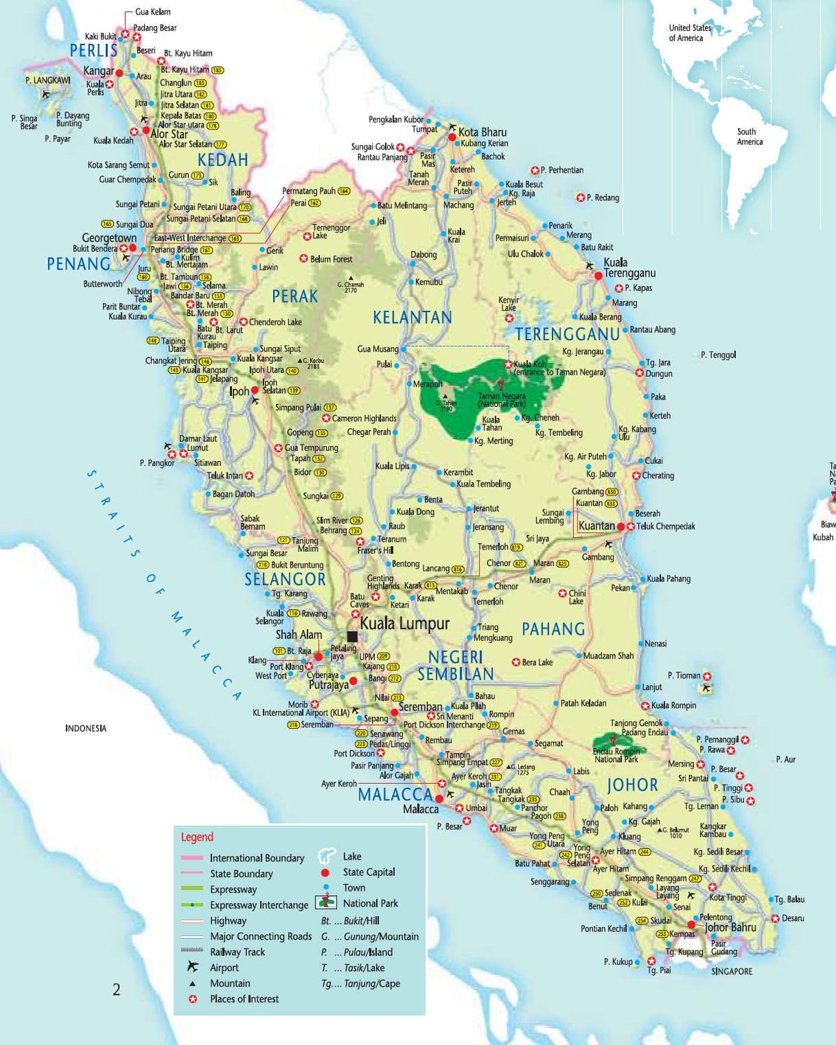 malaisia (road map) ja maanteel juhend