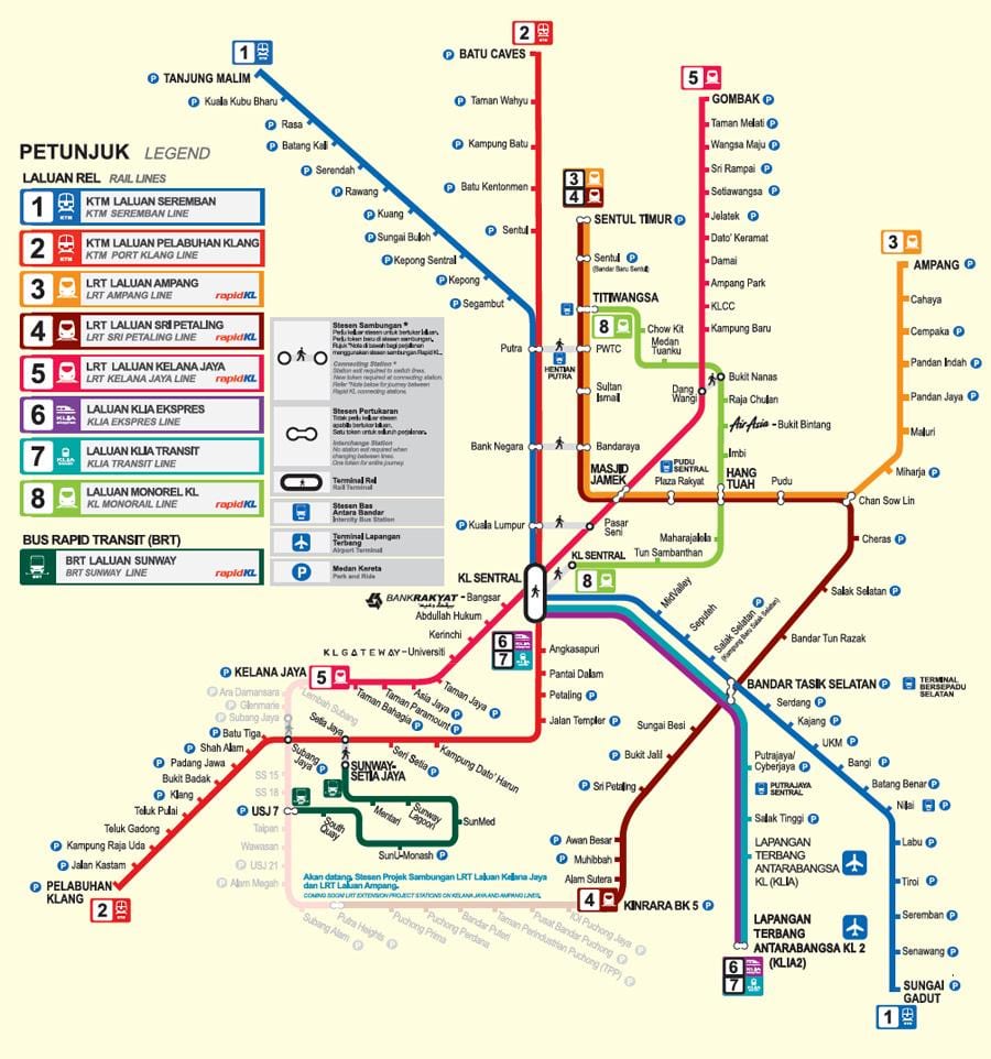 malaisia mrt kaart 2016
