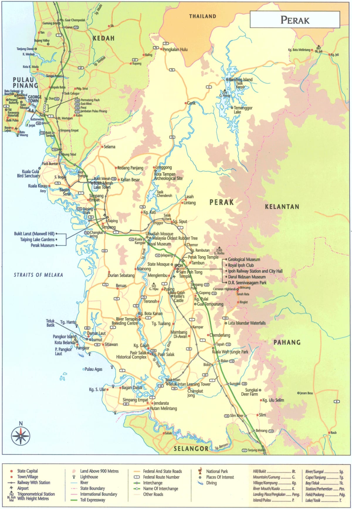 kaart perak riigi malaisia