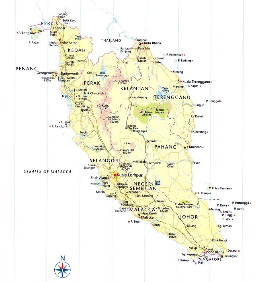 malaisia road map suunas