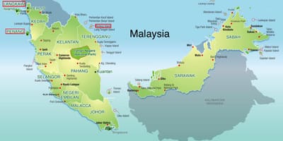 Kaart malaisia ja saared