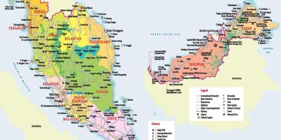 Malaisia kaart turist