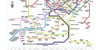 Mrt rida 3 marsruudi kaart, malaisia